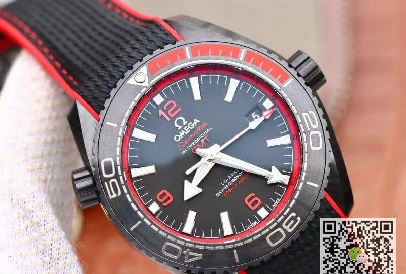 Omega Seamaster Planet Ocean 215.92.46.22.01.003 VS Factory 1:1 Best Edition Replica Watch Swiss ETA8906 Black Nylon Strap
